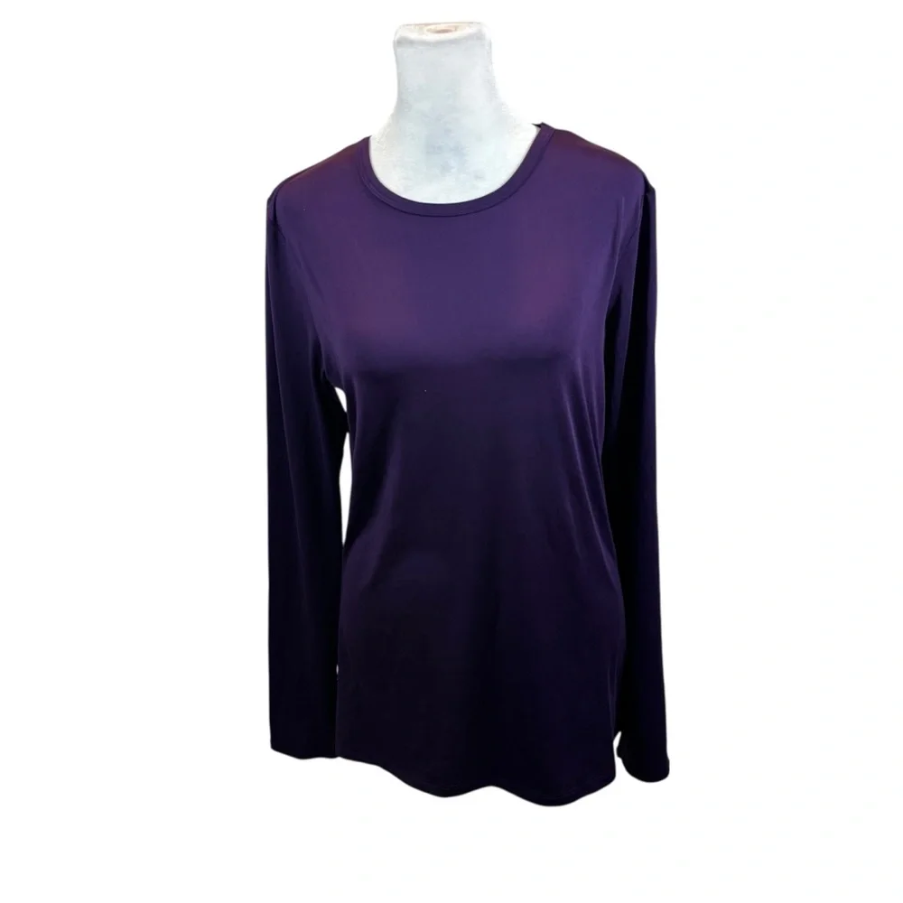 Ladies Climate Right Cuddle Duds Plum‎ Colored Long Sleeve T-Shirt Size Medium